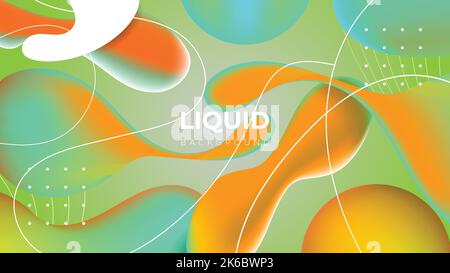 Arrière-plan à gradient vectoriel de type 3D liquide. Motif vagues en maille liquide coloré. Illustration de Vecteur