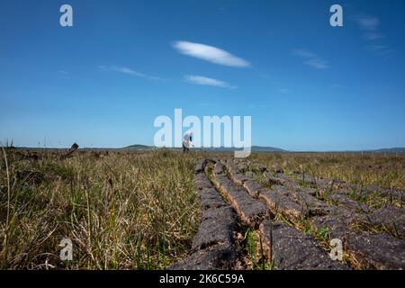 Aughness, Ballycroy, comté de Mayo, Irlande, 6-27-2019. Tourner le terrain en Irlande du Nord-Ouest Banque D'Images