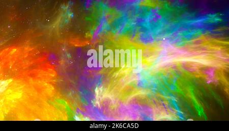 Spirale fractale. Fantastique arrière-plan abstrait des étoiles et galactique dans l'espace. Banque D'Images