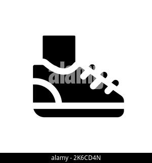 Icône de l'interface utilisateur noire du glyphe de la sneaker Illustration de Vecteur