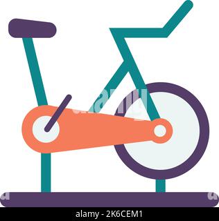 vélo dans l'illustration de la salle de gym dans le style minimal isolé sur l'arrière-plan Illustration de Vecteur