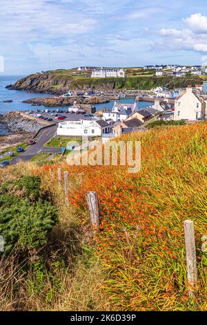 La jolie station balnéaire de Portpatrick, Dumfries & Galloway, Écosse, Royaume-Uni Banque D'Images