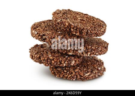 amaranth biscuits avec caroub isolé sur fond blanc avec pleine profondeur de champ. Une alimentation saine. Banque D'Images