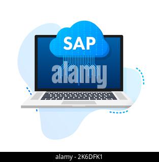 Logiciel SAP Business Process Automation. Logiciel Cloud. Illustration du stock vectoriel. Illustration de Vecteur