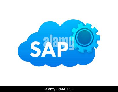 Logiciel SAP Business Process Automation. Logiciel Cloud. Illustration du stock vectoriel. Illustration de Vecteur