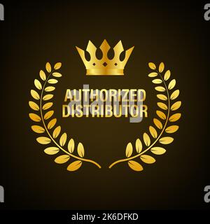 Étiquette de distributeur agréé. Concept commercial. Illustration du stock vectoriel. Illustration de Vecteur