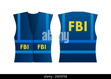 Badge FBI. ID agent FBI Badge policier. Illustration du stock vectoriel. Illustration de Vecteur