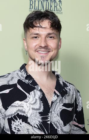 Lewis Brown assiste à la soirée d'ouverture de Peaky Blinders de Rambert : la Rédemption de Thomas Shelby, au théâtre Troubadour Wembley Park à Londres. Date de la photo: Jeudi 13 octobre 2022. Banque D'Images