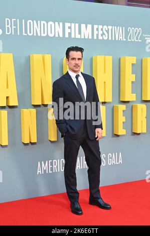 Londres, Royaume-Uni, 13/10/2022, Colin Farrell arrive aux Banshees of Inishenin - UK Premiere Premiere - BFI London film Festival, le 14th octobre 2022, Londres, Royaume-Uni. Banque D'Images