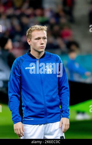 Bucarest, Roumanie. 14th octobre 2022. 14 octobre 2022: Anders Klynge #21 de Silkeborg SI pendant de l'UEFA Europa Conference League groupe B match entre la FCSB Bucarest et Silkeborg IF au stade national Arena à Bucarest, Roumanie ROU. Catalin Soare/Cronos crédit: Cronos/Alamy Live News Banque D'Images