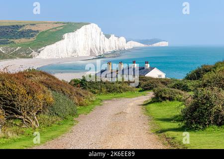 Seven Sisters falaises près de Seaford Sussex Angleterre Royaume-Uni Banque D'Images