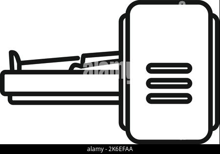 Vecteur de contour de l'icône de l'équipement IRM. Médecin. Blessure de réadaptation Illustration de Vecteur