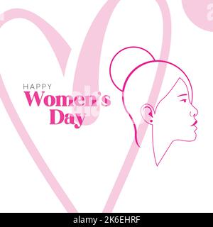 Affiche de fête des femmes en couleur Vector Illustration de Vecteur