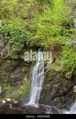 Bridal Veil Falls des chutes Raymondskill dans le Delaware Water Gap National Recreation Area, Pennsylvanie. Les chutes Raymondskill à trois niveaux, situées Banque D'Images