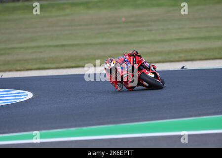 Melbourne, Australie. 14 octobre 2022. Jack Miller en Australie et favori incontesté de la maison a pris 2nd dans l'ensemble pendant la séance d'entraînement libre de vendredi derrière Johann Zarco et devant l'Espagnol Marc Marquez au Grand Prix de moto d'Australie Banque D'Images