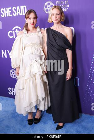 New York, NY, États-Unis. 13th octobre 2022. Zoe Kazan, Carey Mulligan aux arrivées du Festival du film de New York 60th Présentation de SHE SAID, Alice Tully Hall au Lincoln Center, New York, NY 13 octobre 2022. Crédit : CJ Rivera/Everett Collection/Alay Live News Banque D'Images