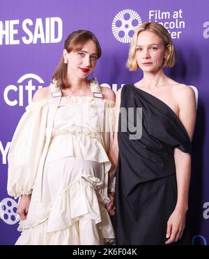 New York, NY, États-Unis. 13th octobre 2022. Zoe Kazan, Carey Mulligan aux arrivées du Festival du film de New York 60th Présentation de SHE SAID, Alice Tully Hall au Lincoln Center, New York, NY 13 octobre 2022. Crédit : CJ Rivera/Everett Collection/Alay Live News Banque D'Images