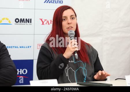 Tokyo, Japon. 14th octobre 2022. Micaela Buono Pugh Parkour : 1st FIG Parkour Championnat du monde Conférence de presse d'ouverture au Parc sportif urbain Ariake à Tokyo, Japon . Credit: YUTAKA/AFLO SPORT/Alay Live News Banque D'Images