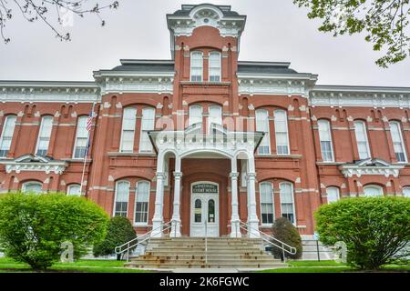 Honesdale, Pennsylvanie, États-Unis d'Amérique – 30 avril 2017. Wayne County court House à Honesdale, PA. Le bâtiment date de 1880. Situé o Banque D'Images