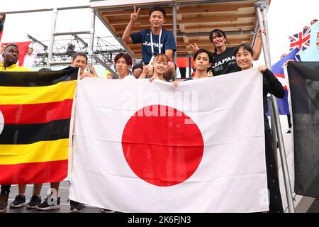 Tokyo, Japon. 14th octobre 2022. Groupe d'équipes du Japon Parkour : 1st FIG Parkour cérémonie d'ouverture des Championnats du monde au Parc sportif urbain Ariake à Tokyo, Japon . Credit: YUTAKA/AFLO SPORT/Alay Live News Banque D'Images