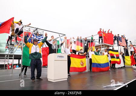 Tokyo, Japon. 14th octobre 2022. Vue générale Parkour : 1st FIG Parkour cérémonie d'ouverture des Championnats du monde au Parc sportif urbain Ariake à Tokyo, Japon . Credit: YUTAKA/AFLO SPORT/Alay Live News Banque D'Images