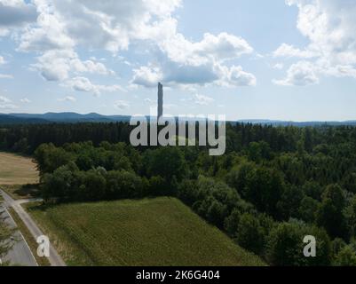 Rottweil, 15th août 2022, Allemagne. La tour de test d'ascenseur TK est une tour de test d'ascenseur. 246 mètres ou 807 pieds de haut. test en ascenseur à grande vitesse Banque D'Images