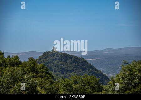 La vue de Petersberg aux Drachenfels à Königswinter Banque D'Images