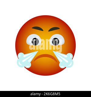 Le sourire pleure les grosses larmes. Réactions d'emoji aux messages pour les réseaux sociaux. Vecteur smiley Illustration de Vecteur