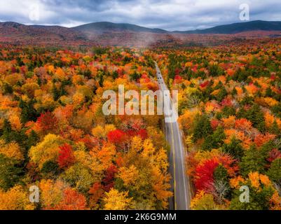 White Mountains NH Fall Foliage Banque D'Images