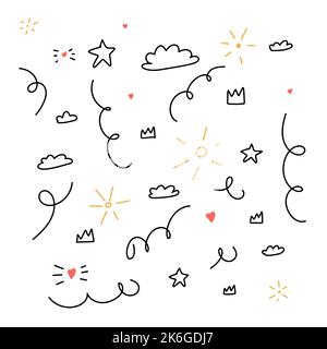 amusez-vous bien beau temps, les nuages de soleil adorent Illustration de Vecteur