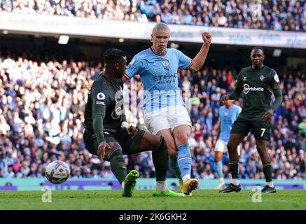Photo du dossier datée du 08-10-2022 de Erling Haaland. PEP Guardiola s'attend à ce que Erling Haaland soit en forme et tire pour le voyage de Manchester City à Liverpool dimanche. Date de publication : vendredi 14 octobre 2022. Banque D'Images