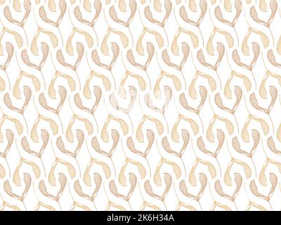 Motif « hélicoptère » de graines de Sycamore Illustration de Vecteur