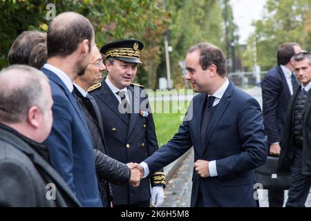 Palaiseau, France. 14 octobre 2022, visite de Sébastien Lecornu, ministre des forces armées à l'Ecole Polytechnique sur 14 octobre 2022 à Palaiseau, France. Photo de Nasser Berzane/ABACAPRESS.COM Banque D'Images