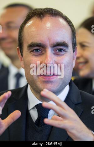 Palaiseau, France. 14 octobre 2022, visite de Sébastien Lecornu, ministre des forces armées à l'Ecole Polytechnique sur 14 octobre 2022 à Palaiseau, France. Photo de Nasser Berzane/ABACAPRESS.COM Banque D'Images