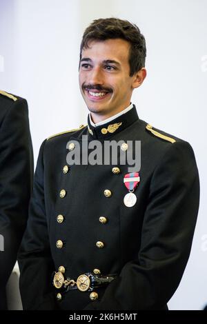 Palaiseau, France. 14 octobre 2022, visite de Sébastien Lecornu, ministre des forces armées à l'Ecole Polytechnique sur 14 octobre 2022 à Palaiseau, France. Photo de Nasser Berzane/ABACAPRESS.COM Banque D'Images
