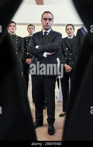 Palaiseau, France. 14 octobre 2022, visite de Sébastien Lecornu, ministre des forces armées à l'Ecole Polytechnique sur 14 octobre 2022 à Palaiseau, France. Photo de Nasser Berzane/ABACAPRESS.COM Banque D'Images