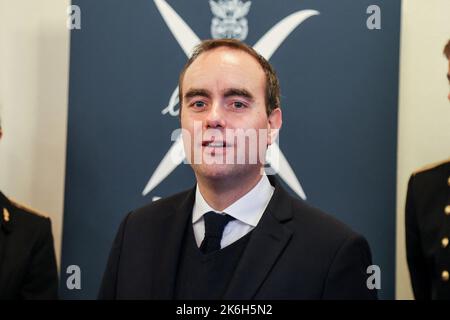 Palaiseau, France. 14 octobre 2022, visite de Sébastien Lecornu, ministre des forces armées à l'Ecole Polytechnique sur 14 octobre 2022 à Palaiseau, France. Photo de Nasser Berzane/ABACAPRESS.COM Banque D'Images