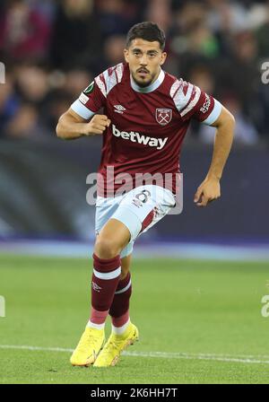 Londres, Angleterre, 13th octobre 2022. Pablo Fornals de West Ham United lors du match de l'UEFA Europa Conference League au stade de Londres. Le crédit photo devrait se lire: Paul Terry / Sportimage Banque D'Images