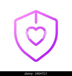 Assurance maladie pixel Perfect gradient linéaire icône de l'interface utilisateur Illustration de Vecteur