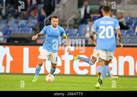 Stade Olimpico, Roma, Italie. 13th octobre 2022. UEFA Europa League football Match, Lazio contre Sturm Graz; Ciro immobile de SS Lazio crédit: Action plus Sports/Alay Live News Banque D'Images