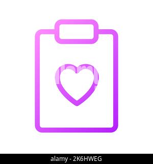 Icône de l'interface utilisateur linéaire Perfect gradient pixel d'enregistrement de l'état de santé Illustration de Vecteur