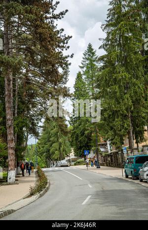 SOVATA, MURES, ROUMANIE – 29 MAI 2021 : image de la station de Sovata Transylvanie, Roumanie. Banque D'Images