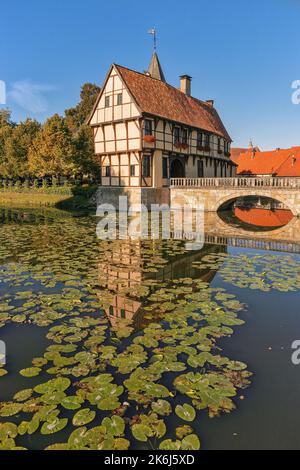 Vue célèbre dans la ville de Steinfurt, Rhénanie-du-Nord-Westphalie, Allemagne Banque D'Images