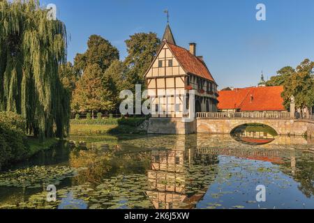 Vue célèbre dans la ville de Steinfurt, Rhénanie-du-Nord-Westphalie, Allemagne Banque D'Images