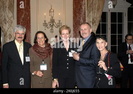 Réception du Conseil national pour les visiteurs internationaux dans la salle Benjamin Franklin Banque D'Images