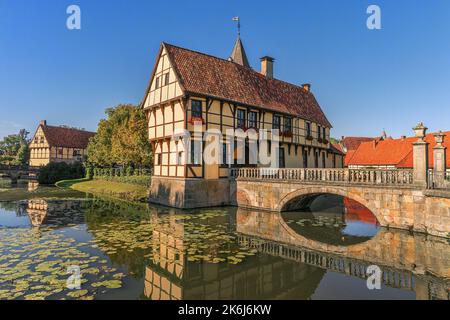 Vue célèbre dans la ville de Steinfurt, Rhénanie-du-Nord-Westphalie, Allemagne Banque D'Images