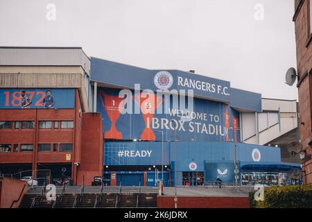 Rangers football Club est un club de football basé à Glasgow. Le stade Ibrox a été conçu par l'architecte Archibald Leitch. Banque D'Images