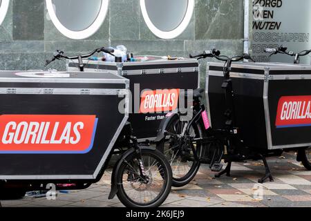 Bicyclettes de gorillas à Amsterdam, pays-Bas 11-10-2022 Banque D'Images