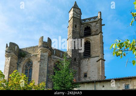 Lavoute Chilhac étiqueté les plus Beaux villages de France.Prieuré Sainte-Croix, site de clunac sur le fleuve Allier, haute-Loire, Auvergne-Rhône-Alpes.France Banque D'Images