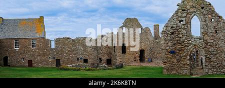 Panorama du château de Dunnottar à Aberdeenshire, Écosse Banque D'Images